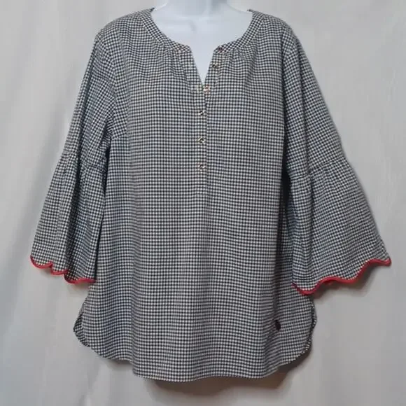 Talbots The Opra Magazine Collection Checkered Top. Size XL - Picture 6 of 13